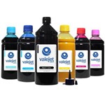 Ficha técnica e caractérísticas do produto Kit 6 Tintas Sublimáticas para Epson L800 | L810 | L850 Bulk Ink Black 1 Litro Coloridas 500ml