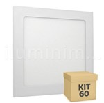 Ficha técnica e caractérísticas do produto Kit 60 Luminária Plafon 18w LED Embutir Branco Neutro - Iluminim Led