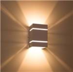 Ficha técnica e caractérísticas do produto Arandela Branca + LED 7W 3000K Luminária Externa Parede Muro 2 Focos Frisos Fachos St327