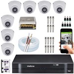Ficha técnica e caractérísticas do produto Kit 7 Cameras Multi Hd para Casa Dvr Intelbras Mhdx 1008