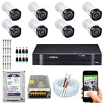 Kit Intelbras 8 Cameras 1220b Full Hd Dvr 8 Canais 1t Purple