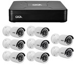 Ficha técnica e caractérísticas do produto Kit 8 Câmeras de Segurança HD 720p Giga Security GS0013 + DVR Giga Security Multi HD + Acessórios
