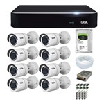 Ficha técnica e caractérísticas do produto Kit 8 Câmeras de Segurança HD 720p Giga Security GS0018 + DVR Giga Security Multi HD + Acessórios