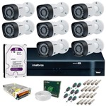 Ficha técnica e caractérísticas do produto Kit 8 Câmeras de Segurança HD 720p Intelbras VHD 3130 B G4 + DVR Multi HD + HD 1TB + Acessórios