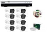 Ficha técnica e caractérísticas do produto Kit 8 Câmeras de Segurança Intelbras Full HD VHD 1220B IR - DVR Intelbras Full HD 8 Canal + Acessórios