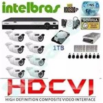 Ficha técnica e caractérísticas do produto Kit 8 Cameras Hdcvi 720p Infra Dvr 8 Canais Intelbras Hdcvi