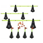 Ficha técnica e caractérísticas do produto Kit 8 Cones Furado C/ Barreira Black Funcional Agilidade