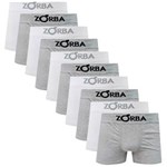 Ficha técnica e caractérísticas do produto Kit 10 Cuecas Boxer Zorba Adulto com Algodão 0002 - GG