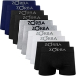 Ficha técnica e caractérísticas do produto Kit 8 Cuecas Boxer Zorba Adulto com Algodão