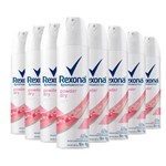 Kit 8 Desodorante Aerosol Rexona Feminino Powder Dry 90g