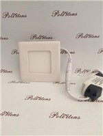 Ficha técnica e caractérísticas do produto Kit 2 Plafon Embutir 3w Quadrado Branco Frio Luminária Spot