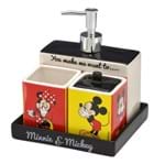 Ficha técnica e caractérísticas do produto Kit Acessórios de Bancada Multicolorido em Cerâmica 4 Peças Disney Mabruk