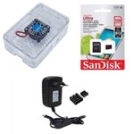 Kit Acessórios P/ Raspberry Pi 3 - 128gb Case Premium C/ Cooler