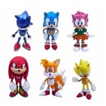 Kit Action Figure Sonic Conjunto com 6 Bonecos