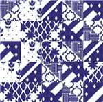 Ficha técnica e caractérísticas do produto Kit Adesivo de Azulejo Pietra Azul e Branco 15x15cm 18 Peças Inspire