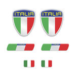 Ficha técnica e caractérísticas do produto Kit Adesivos Emblema Escudo Placa Coluna Itália Resinados