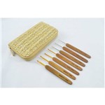 Ficha técnica e caractérísticas do produto Kit Agulhas Crochê Bambu C/ Estojo - Circulo