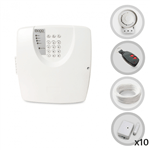 Ficha técnica e caractérísticas do produto Kit Alarme Residencial Sem Fio 10 Sensores Magnéticos e Discadora Telefônica Bopo