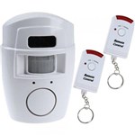 Kit Alarme Residencial Sem Fio 2 Controles Sensor de Presenca e Sirene 105db LUATEK LKA 1001 - Import