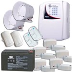 Ficha técnica e caractérísticas do produto Kit Alarme Residencial Sem Fio Ipec + Bateria Selada 12v 7a