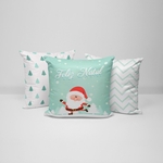 Ficha técnica e caractérísticas do produto Kit 3 Almofadas Decorativas Feliz Natal Cute