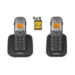 Ficha técnica e caractérísticas do produto Kit Aparelho Telefone Fixo Sem Fio TS 5120 com Ramal e Bina