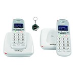 Ficha técnica e caractérísticas do produto Kit Aparelho Telefone Fixo Sem Fio Ts 63 V Branco com Ramal