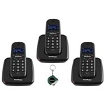 Kit Telefone Sem Fio com 2 Ramal Bina ID Chamadas Intelbras