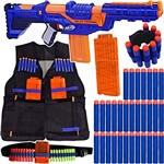 Ficha técnica e caractérísticas do produto Kit Arma Nerf Delta Trooper + Colete + Acessórios + 60 Dardos Brinquedo