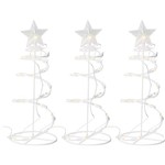Ficha técnica e caractérísticas do produto Kit Árvore de Natal em Espiral Iluminada, 3 Unidades, 60 Lâmpadas - 110V - Christmas Traditions