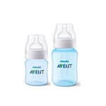 Ficha técnica e caractérísticas do produto Kit Avent Classic+ 2 Mamadeiras 125ml e 260ml Azul - Philips Avent