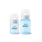 Kit Avent Classic+ 2 Mamadeiras 125ml e 260ml Azul