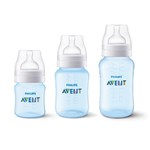 Kit Avent Classic+ 3 Mamadeiras Azul 125, 260, 330ml - Philips Avent