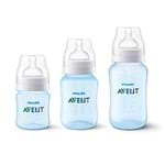 Ficha técnica e caractérísticas do produto Kit Avent Classic+ 3 Mamadeiras Azul 125, 260, 330ml Philips Avent