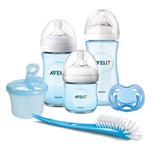 Kit Avent Petala Azul 6Pçs Mamadeira Dosador Escova Chupeta - Philips Avent