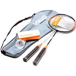 Kit Badminton Vollo 2 Raquetes e 3 Petecas de Nylon