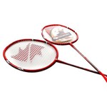 Ficha técnica e caractérísticas do produto Kit Badminton 2 Raquetes Fibra de Vidro Winmax Vermelho