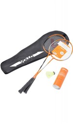 Ficha técnica e caractérísticas do produto Kit Badminton - 2 Raquetes + 3 Petecas - Vollo - Vollo Brasil