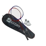 Ficha técnica e caractérísticas do produto Kit Badminton 2 Raquetes 2 Petecas Vollo