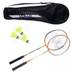 Ficha técnica e caractérísticas do produto Kit Badminton Vollo com 2 Raquetes 3 Petecas