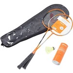 Ficha técnica e caractérísticas do produto Kit Badminton Vollo 2 Raq. 3 Petecas de Nylon