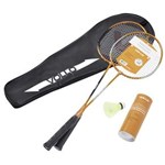 Ficha técnica e caractérísticas do produto Kit Badminton Vollo Sports com 2 Raquetes e 3 Petecas de Nylon