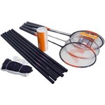 Ficha técnica e caractérísticas do produto Kit Badminton Vollo Vb004 com 4 Raquetes e 3 Petecas de Nylon