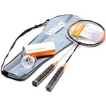 Ficha técnica e caractérísticas do produto Kit Badminton Vollo Vxd016 com 2 Raquetes e 3 Petecas de Nylon
