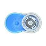 Ficha técnica e caractérísticas do produto Kit 2 Baldes Spin Mop 360 Centrifuga Cesto Inox 4 Refis Microfibra