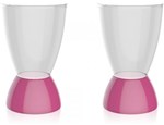 Ficha técnica e caractérísticas do produto Kit 2 Banquetas Argo Assento Cristal Base Color Rosa - Im In