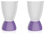 Ficha técnica e caractérísticas do produto Kit 2 Banquetas Argo Assento Cristal Base Color Roxo - Im In