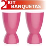 Ficha técnica e caractérísticas do produto Kit 2 Banquetas Argo Color - Melancia