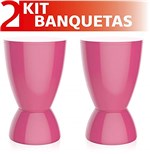 Ficha técnica e caractérísticas do produto Kit 2 Banquetas Argo Color Rosa