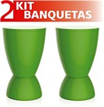 Ficha técnica e caractérísticas do produto Kit 2 Banquetas Argo Color Verde
